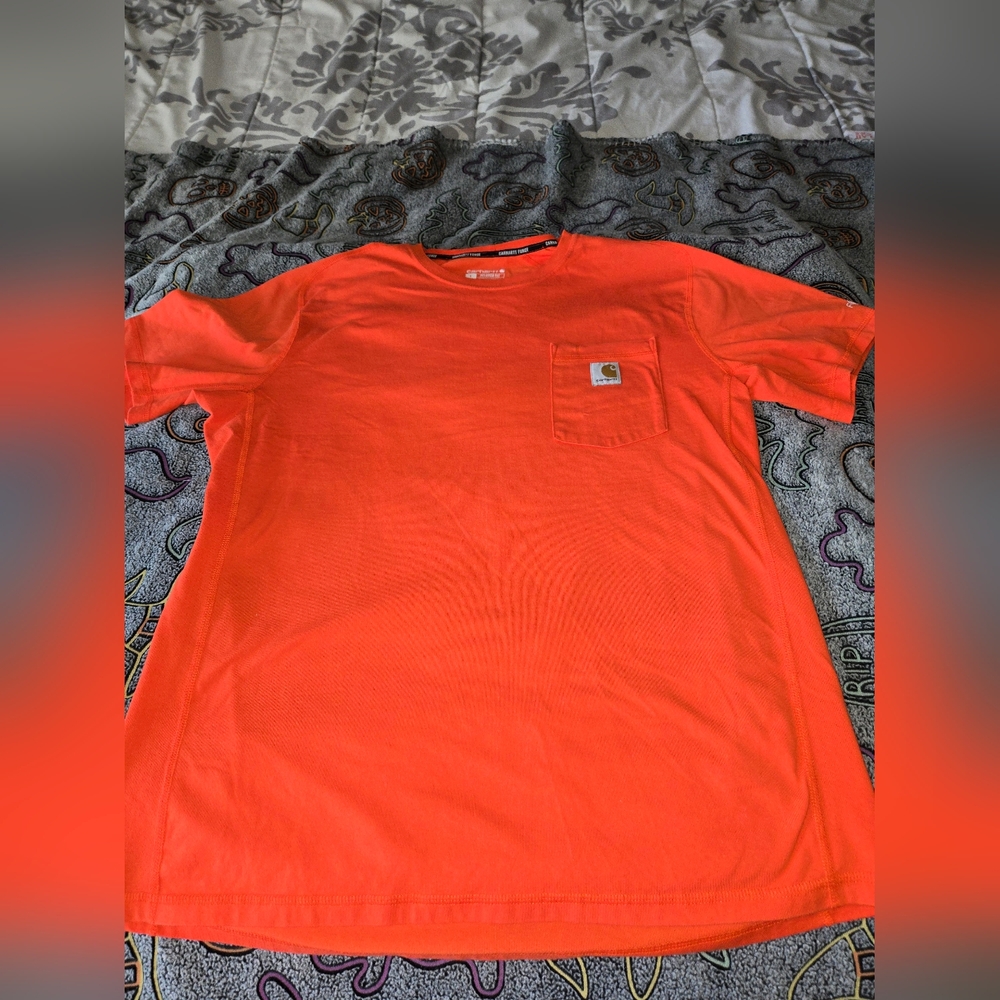 Carhartt Force T-Shirt Orange Size L Relaxed Fit